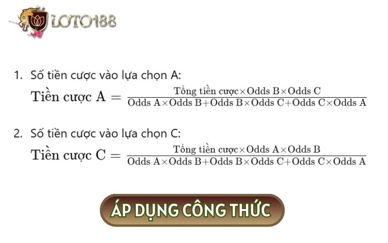 Công thức tính DUTCHING TRONG CÁ CƯỢC cho 3 cửa