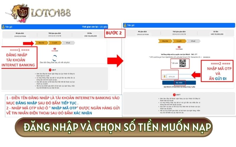 Đăng nhập vào điền mã OTP