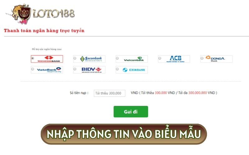 Nhập thông tin vào biểu mẫu