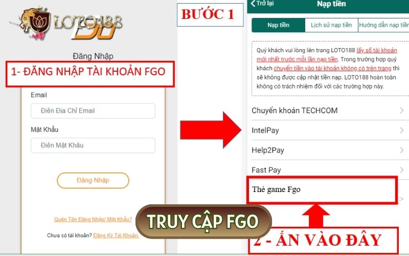 Truy cập FGO và tiến hành mua thể để lấy mã