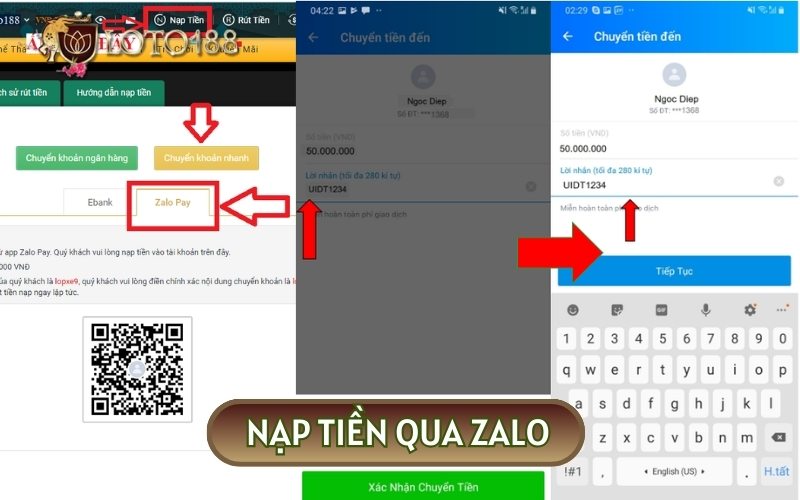 Nạp tiền qua ZaloPay chỉ trong một vài thao tác