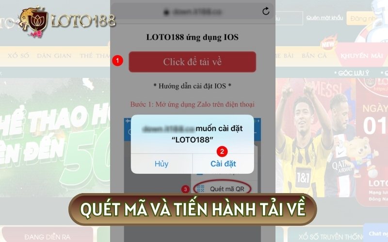 Quét mã và tiến hành tải về ứng dụng