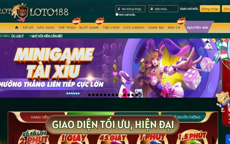 Giao diện là một trong những yếu tố khiến LOTO188 trở nên đặc biệt đến vậy