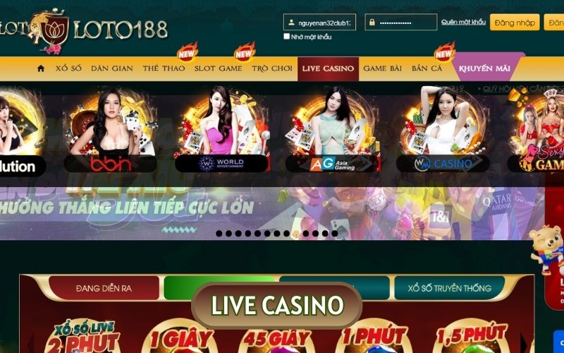 Live Casino LOTO188 NET là nơi tụ họp của các Dealer quyến rũ và sexy